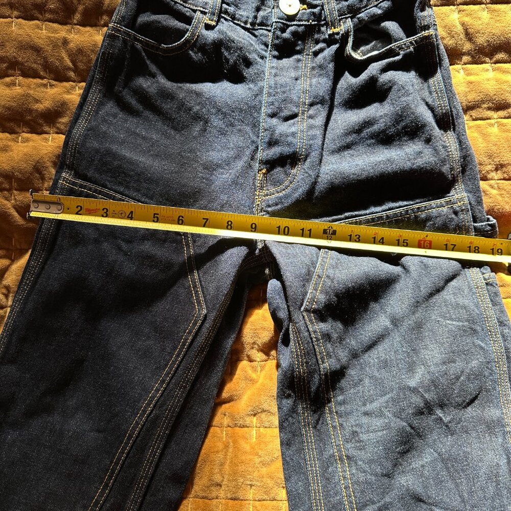 Jesse Kamm patchfront handy pants, dark blue denim ~ small size 6 (please read) - Picture 9 of 10